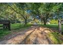 Gated driveway leading to a secluded residence with mature trees providing ample shade at 13232 Ne 39Th Ter, Anthony, FL 32617