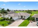 Inviting single-story home boasts lush landscaping, well-kept lawn, and beautiful golf course views at 12255 Se 177Th Loop, Summerfield, FL 34491