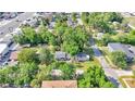 Aerial view of a neighborhood with tree-lined streets, surrounded by commercial buildings and bustling roads at 426 Sw 13Th St, Ocala, FL 34471
