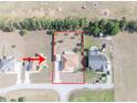 Aerial view showcasing the home's location, lot size, and surrounding neighborhood at 7475 Se 105Th Pl, Belleview, FL 34420