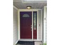 Elegant front door with decorative glass and modern smart home features at 9850 Sw 191St Ave, Dunnellon, FL 34432