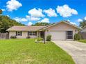 Charming single-story home featuring a well-manicured lawn, cozy curb appeal, and a convenient two-car garage at 10739 Se 44Th Ter, Belleview, FL 34420