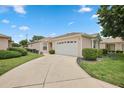 Well-maintained one-story home with a long driveway and manicured lawn at 8617 Se 141St Street Rd, Summerfield, FL 34491