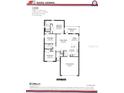 Detailed floor plan of a 1368 sq ft home featuring 3 bedrooms, 2 baths, and a 2-car garage at 15833 Se 97Th Ter, Summerfield, FL 34491
