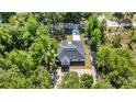 Aerial shot showcasing a cozy home nestled among lush green trees and a private lot at 14540 Se 33Rd Ter, Summerfield, FL 34491