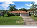 Charming single story home with a well manicured lawn and an attached two car garage at 4992 Nw 31St St, Ocala, FL 34482