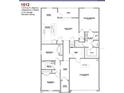 Detailed floor plan of a 3 bedroom, 2 bath home featuring a 2 car garage and lanai at 3131 Ne 46Th Ave, Ocala, FL 34470