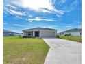 Single-story home featuring a well-maintained lawn and a convenient two-car garage at 8943 Se 41St Court Rd, Ocala, FL 34480