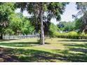 Expansive front lawn with mature trees offering shade and privacy and dark wooden perimeter fencing at 10208 Se 170 Pl, Summerfield, FL 34491