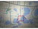 Map showing the property location with lake and road access, providing a geographic context at 17150 Se 168Th Ter, Weirsdale, FL 32195