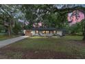 Single story home with front yard, a shed, and mature landscaping at 3800 Ne 24Th Ct, Ocala, FL 34479