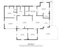 Detailed floor plan showcasing the layout with dimensions for each room, bathrooms, kitchen, bedrooms, and living areas at 1322 Ne 53Rd St, Ocala, FL 34479