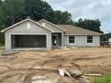 Under construction home showcasing the exterior structure with a two-car garage and freshly installed windows at 2 Pine Course Trl, Ocala, FL 34472