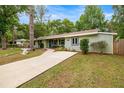 Inviting front yard with a long driveway and lush landscaping, enhancing the home's curb appeal at 3331 Se 4Th St, Ocala, FL 34471