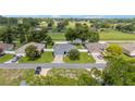 Scenic aerial view of single-story homes in a peaceful neighborhood surrounded by lush greenery at 7054 Sw 64Th Ter, Ocala, FL 34476