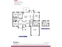 Layout of the home including 4 bedrooms, 2 baths, 2 car garage and patio at 13585 Sw 51St Ln, Ocala, FL 34481