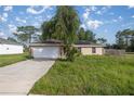 Inviting single-story home with a well-manicured lawn, features solar panels, and fenced backyard for privacy at 51 Pine Trace Loop, Ocala, FL 34472