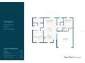 Snapper floor plan featuring two bedrooms, two bathrooms, and a right-side garage at 6859 Sw 128Th Pl, Ocala, FL 34473
