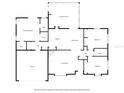 Layout of home indicating the arrangement of primary bedroom, kitchen, living room, dining area, garage and porch at 3831 Se 48Th St, Ocala, FL 34480