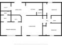 Detailed floorplan showing the layout of the primary bedroom, living room, kitchen, and utility areas at 5388 Nw 9Th St, Ocala, FL 34482