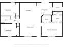 Simplified floor plan showing the layout of rooms including bedrooms, kitchen, living room, and baths at 5400 Nw 9Th St, Ocala, FL 34482