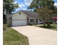 Charming single-story home with a two-car garage and a well-maintained front yard with mature landscaping at 3650 Se 55Th Ct, Ocala, FL 34480