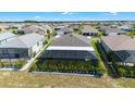 Expansive aerial view showcasing the home's screened-in pool and surrounding community at 8913 Sw 76Th Ln, Ocala, FL 34481