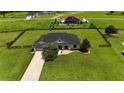 Expansive aerial view of a meticulously maintained home surrounded by lush green lawns at 1829 Nw 85Th Loop, Ocala, FL 34475