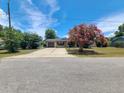 Street view of a single-story home, featuring a mature tree with pink blossoms in the front yard at 6814 Se 53Rd Pl, Ocala, FL 34472