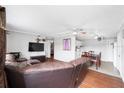 Spacious living room featuring a large sectional sofa at 1330 Skyview Blvd, Lakeland, FL 33801