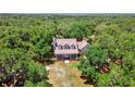 Aerial view of a house nestled in a lush, wooded area at 21113 Kissimmee Shores Rd, Lake Wales, FL 33898