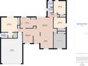 Detailed floor plan showcasing layout of bedrooms, bathrooms, living area, kitchen, and garage at 31 Wagon Cir, Kissimmee, FL 34743