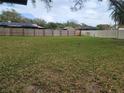 Large, well-maintained backyard with a lush lawn and privacy fences, ideal for recreation and relaxation at 2016 Amesbury Dr, Auburndale, FL 33823