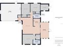Floor plan displaying the layout of the home with dimensions for rooms and hallways at 2434 Mill Run Blvd, Kissimmee, FL 34744