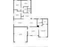 Home floor plan showing layout of bedrooms, bathrooms, kitchen, living room, and garage at 318 Gladesdale St, Haines City, FL 33844