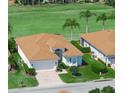 Ariel view of beautiful property, complimented by a nearby golf course at 4088 Dunmore Dr, Lake Wales, FL 33859
