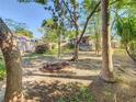 Expansive backyard featuring mature trees and green space, perfect for outdoor activities and relaxation at 711 Lake Dexter Cir, Winter Haven, FL 33884