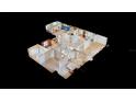 Detailed floor plan showing the layout of the home's rooms and spaces, including kitchen, bedrooms, and living areas at 108 Lake Howard Dr Nw, Winter Haven, FL 33880