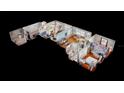 3D dollhouse floor plan showcases the layout of the home, including the kitchen, living room, and bedrooms at 1515 W Lake Cannon Nw Dr, Winter Haven, FL 33881