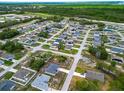 Expansive aerial view showcases a well-planned residential neighborhood with tree-lined streets and neatly arranged homes at 47 Willow Ln, Kissimmee, FL 34759