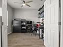 Functional office space with built-in shelving and ample workspace for productivity at 1081 Sandpiper Loop, Winter Haven, FL 33881