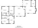 Detailed floorplan of the home showing the layout of the bedrooms, kitchen, and living areas at 320 Boger S Blvd, Lakeland, FL 33803