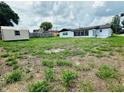 Expansive backyard with a storage shed, offering plenty of space for gardening and outdoor entertaining in a private setting at 655 E Sanford St, Lake Alfred, FL 33850