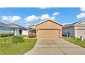 Charming single-Gathering home featuring a well-manicured lawn and an attached two-car garage at 3173 Whispering Trails Ave, Winter Haven, FL 33884