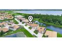 Aerial view of home in a desirable community, highlighting the surrounding ponds, lush landscapes, and serene setting at 3802 Litchfield Loop, Lake Wales, FL 33859