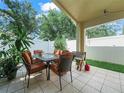 Relaxing patio space, perfect for outdoor entertaining or enjoying a quiet moment in a private garden at 2538 Crown Ridge Cir, Kissimmee, FL 34744