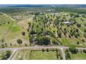 Aerial view of property with mature trees. Excellent building sites available at 836 S Lake Starr Blvd, Lake Wales, FL 33898