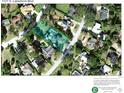Aerial view of property showing the lot dimensions, surrounding neighborhood, and proximity to Lake of Wales at 1127 S Lakeshore Blvd, Lake Wales, FL 33853