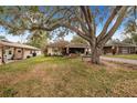 Beautiful home exterior featuring a well-manicured lawn and mature trees at 3215 Roscoe Ave, Lakeland, FL 33803