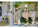 Aerial view of property showing boundaries, layout, and a private pool in the backyard at 1833 Courtland St, Orlando, FL 32804